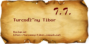 Turcsány Tibor névjegykártya